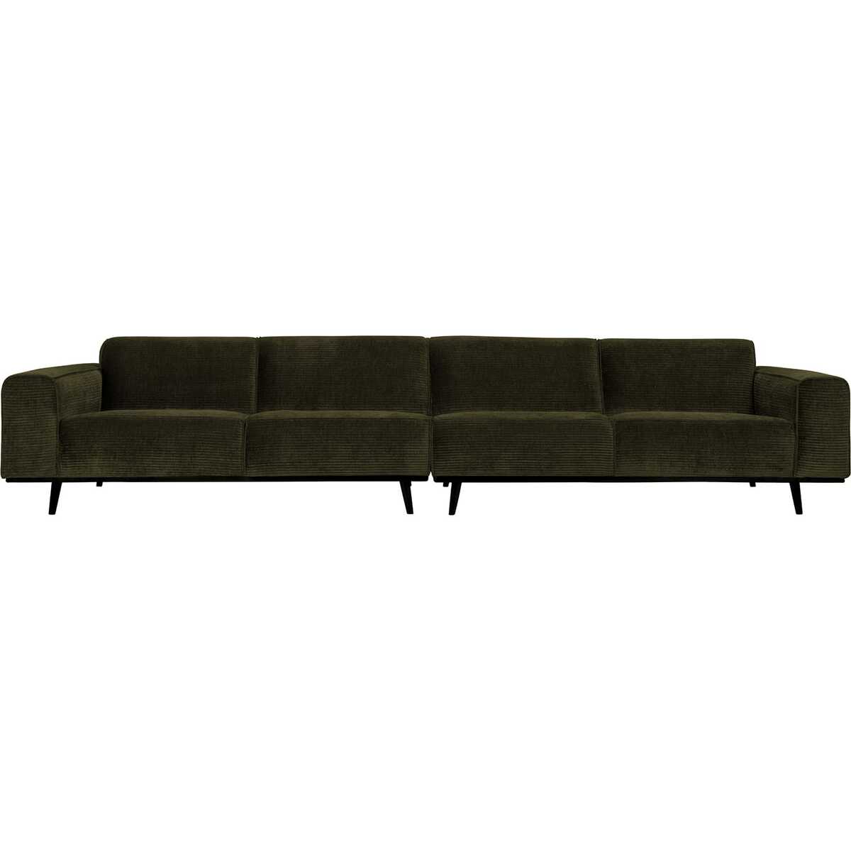 Canapé Statement XL 4 places Ribcord plat warm green 372