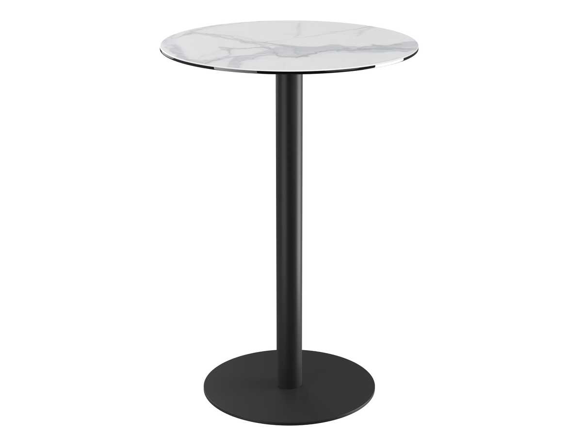 Bar table Orlando ceramic marble look black 75x75x110