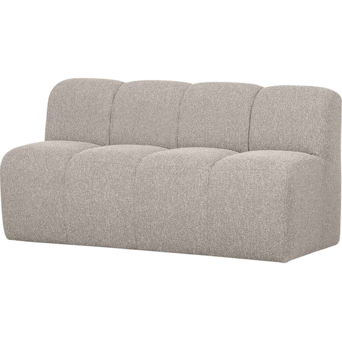 Mojo upholstered bench with backrest Bouclé beige mottled 164
