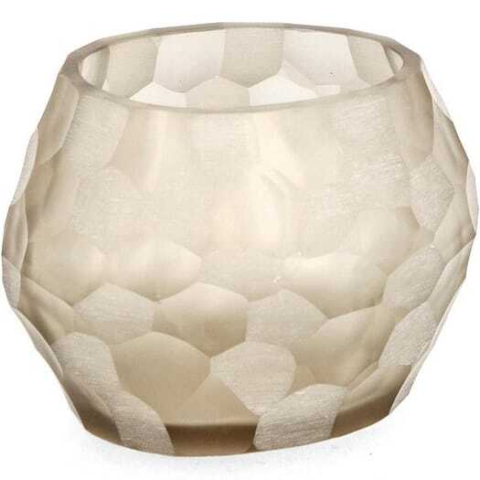 Bougeoir Sampur beige rond 12