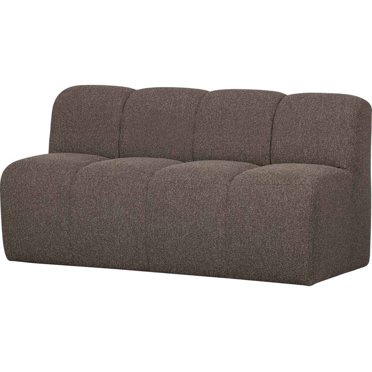 Mojo upholstered bench with backrest Bouclé brown mottled 164